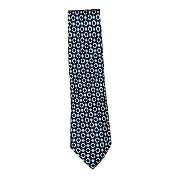 Vera Bradley for Baekgaard Mod Blue Men's Neck Tie 100% Sillk Classic EUC - Picture 1 of 4